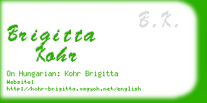 brigitta kohr business card